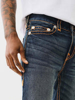 True Religion Men Pickstitch Rocco Slim Fit Dark Wash Jeans