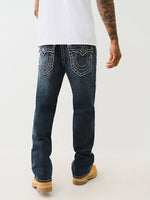 True Religion Men SUPER T Billy Bootcut Fit Dark Wash Jeans