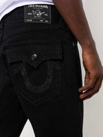 True Religion Men SN Ricky Straight Fit Pure Cotton Mid Rise Jeans