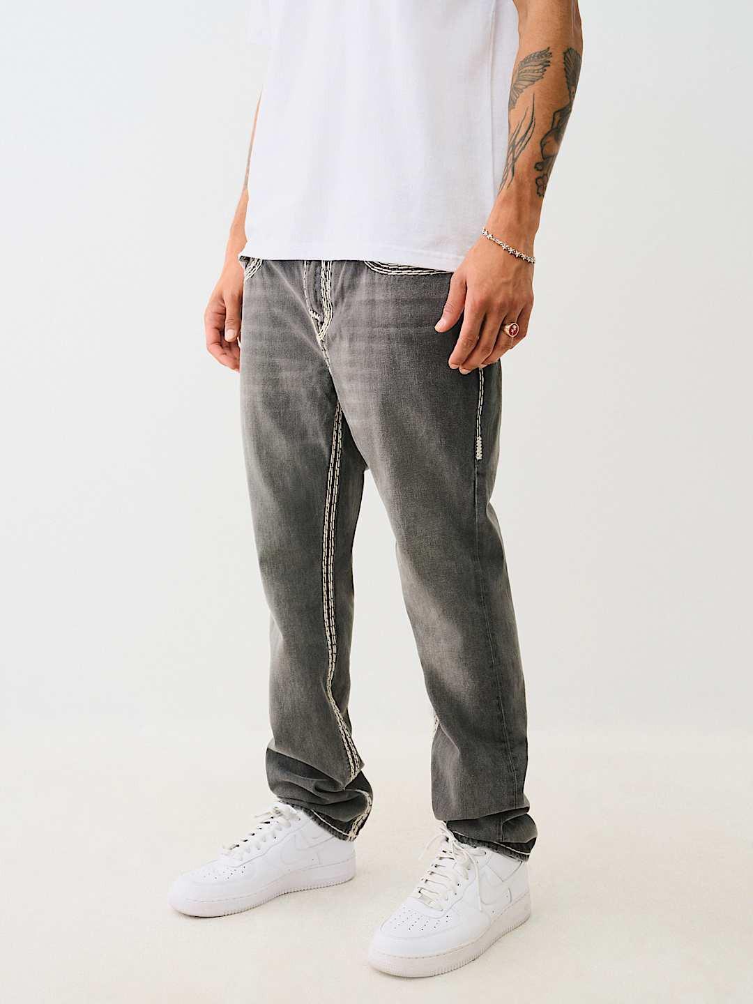 True Religion Men SUPER QT Rocco Slim Fit Pure Cotton Mid Rise Jeans