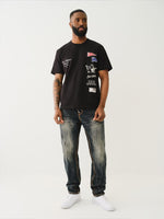 True Religion Men SUPER T Rocco Slim Fit Dark Wash Jeans