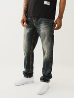 True Religion Men SUPER T Rocco Slim Fit Dark Wash Jeans