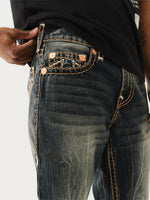 True Religion Men SUPER T Rocco Slim Fit Dark Wash Jeans