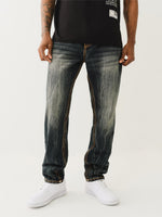 True Religion Men SUPER T Rocco Slim Fit Dark Wash Jeans