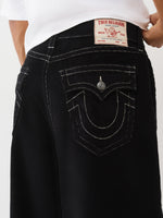 TRUE RELIGION Men Black Cotton Solid Trouser