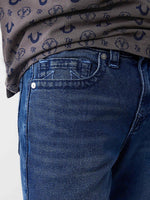 True Religion Men BIG T Ricky Straight Fit Medium Wash Jeans