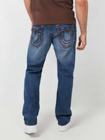 True Religion Men SUPER T Ricky Straight Fit Medium Wash Jeans