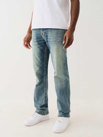 True Religion Men SUPER T Ricky Straight Fit Medium Wash Jeans