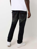 True Religion Men SUPER T Rocco Slim Fit Dark Wash Jeans