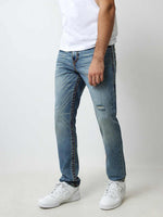 True Religion Men SUPER T Rocco Slim Fit Medium Wash Jeans
