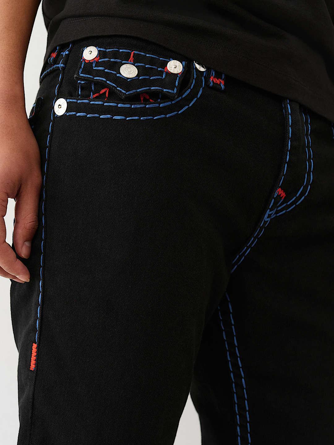 True Religion Men SUPER T Ricky Straight Fit Mid Rise Jeans