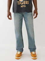 True Religion Men Super T Ricky Straight Fit Light Wash Jeans