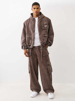 True Religion Men Brown Oversized Big T CARGO Trouser