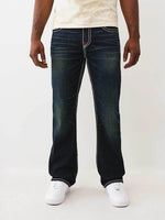 TRUE RELIGION Men Dark Indigo SUPER T Billy Bootcut Fit Jeans