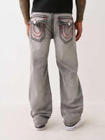 True Religion Men SUPER T Billy Bootcut Fit Pure Cotton Mid Rise Jeans