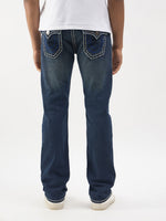 TRUE RELIGION Men Navy Blue Super T Straight Fit Ricky Jeans