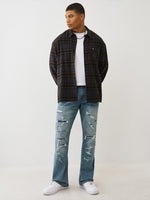 TRUE RELIGION Men Blue SN Flare Fit Jeans