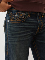 TRUE RELIGION Men Dark Indigo Super T Straight Fit Jeans