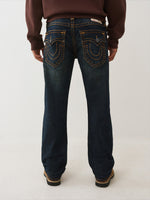 TRUE RELIGION Men Dark Indigo Super T Straight Fit Jeans