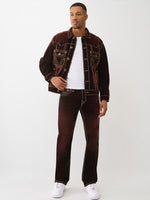 TRUE RELIGION Men Brown Super T Straight Fit Jeans