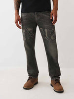 TRUE RELIGION Men Black SN Ricky Straight Fit Jeans