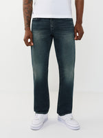TRUE RELIGION Men Navy Blue SN Straight Fit Jeans
