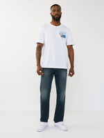 TRUE RELIGION Men Navy Blue SN Straight Fit Jeans