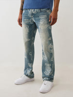 TRUE RELIGION Men Light Blue SN Straight Fit Jeans