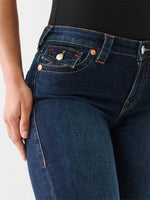 TRUE RELIGION Women Navy Blue SN Bootcut Fit Jeans