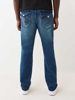 TRUE RELIGION Men Blue SN Ricky Straight Fit Jeans