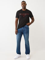 TRUE RELIGION Men Blue SN Ricky Straight Fit Jeans