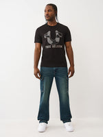 True Religion Men Blue Relaxed Fit Big T CARGO Trouser