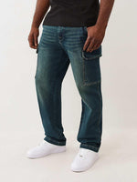 True Religion Men Blue Relaxed Fit Big T CARGO Trouser