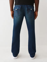 TRUE RELIGION Men Navy Blue SN Straight Fit Jeans