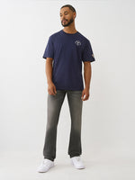 TRUE RELIGION Men Grey Embellished Straight Fit Jeans