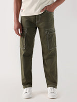 TRUE RELIGION Men Green Relaxed Fit Cargo
