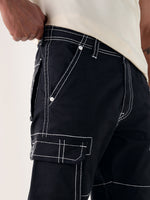 True Religion Men Black Relaxed Fit Cargo
