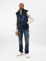 TRUE RELIGION Men Navy Detacheable Hood Jacket