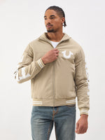 TRUE RELIGION Men Beige High Neck Jacket