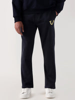 TRUE RELIGION Men Navy Blue Relaxed Fit Sweatpant