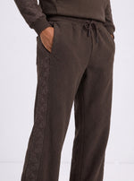 True Religion Men Brown Quilting Relaxed Fit Sweatpant