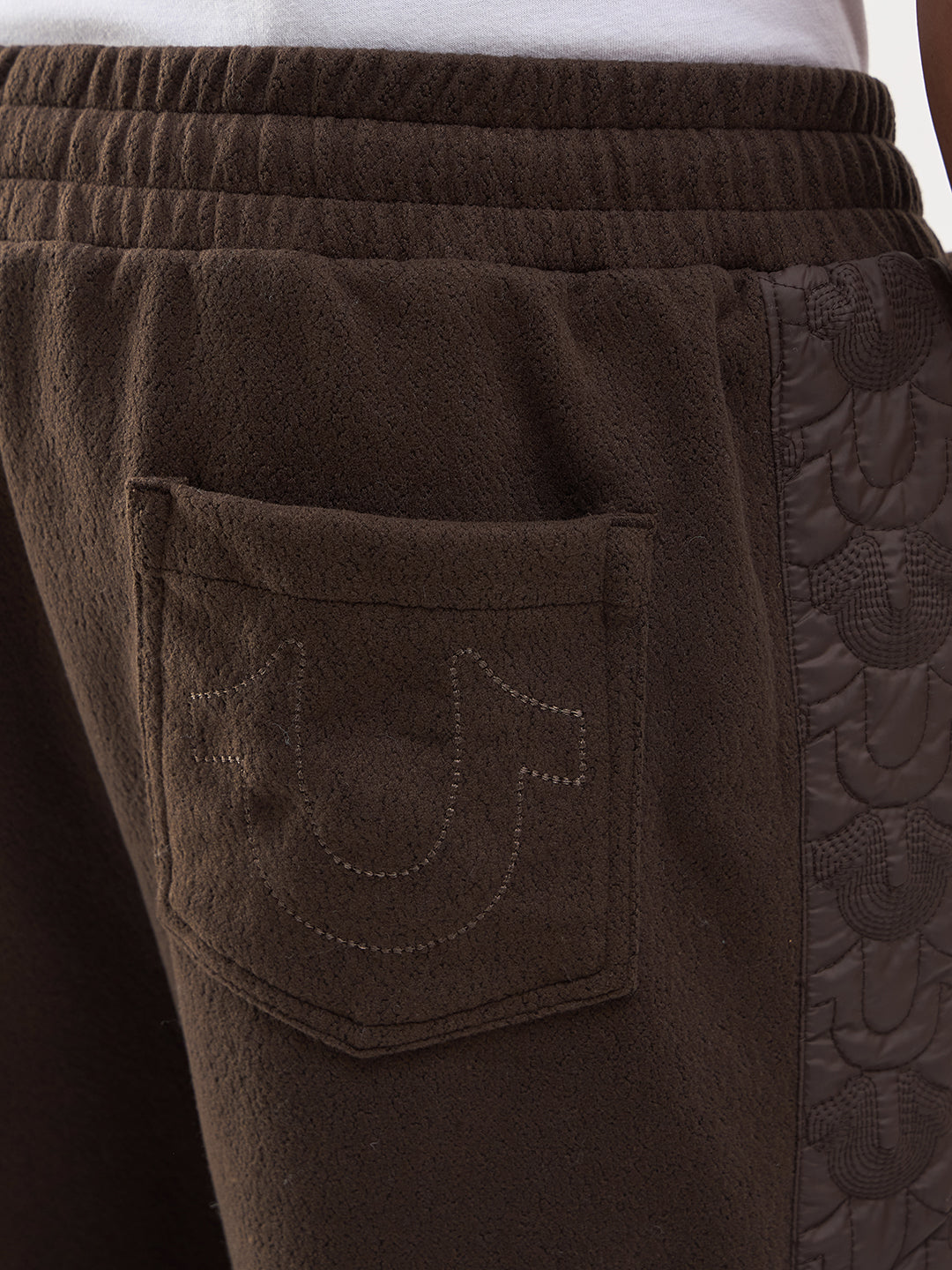 TRUE RELIGION Men Brown Quilting Relaxed Fit Sweatpant