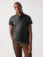 True Religion Men Black Solid Polo Tshirt