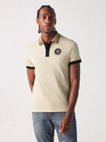 True Religion Men Cream Solid Polo Tshirt