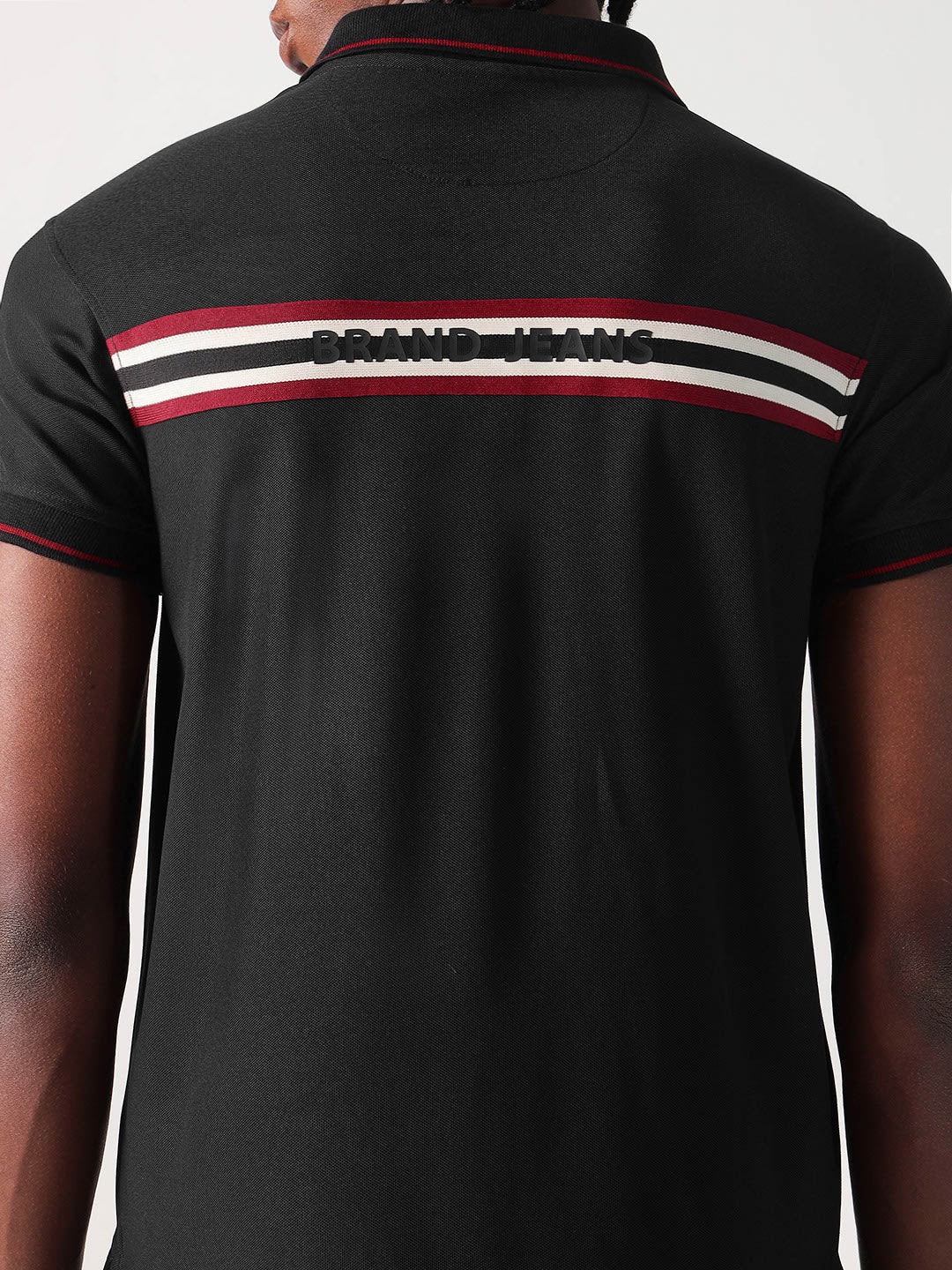 True Religion Men Black Solid Polo Tshirt