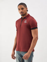 TRUE RELIGION Men Red Regular Fit Polo T-Shirt
