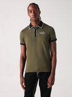 True Religion Men Green Solid Polo Tshirt
