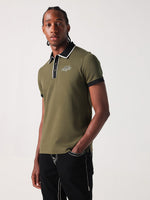 True Religion Men Green Solid Polo Tshirt