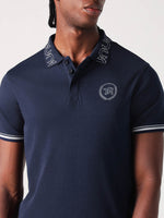 True Religion Men Blue Solid Polo Tshirt