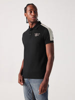 True Religion Men Black Solid Polo Tshirt